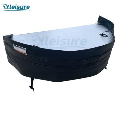 China Factory-Direct EUROPEAN R-Value Factory-Direct High Outdoor Whirlpool 3-Person Hot Tub Round Cover/Lid in Gray for Balboa Hot Tub for sale