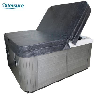 China Furniture Hot Tub With Flexibility Rectangle Charcoal Lid Outdoor Custom High Quality Vinyl Thermal Spa For Balboa Hot Tub For Family Spa for sale