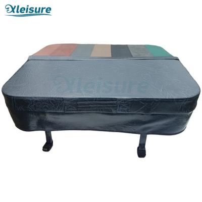 China Factory-direct Charcoal Outdoor Square Furniture Vinyl Spa Cover For Massage Spa for sale