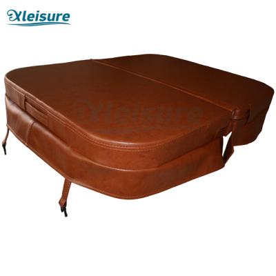 China Brown Furniture Square Insulation Cover Vinyl Outdoor Spa Hot Tub For Caldera Spas For Balboa Hot Tub for sale