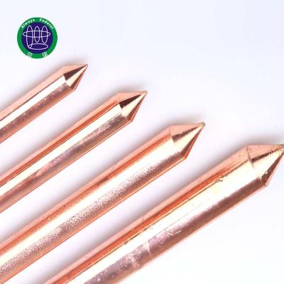 China Copper Layer And Steel Core Sacrifical Anodic Protection Copper Ground Ground Rod Earth Rod for sale