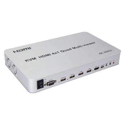 China 4K High Definition Screen Splitter 4 In 1 KVM Mouse And Keyboard Sync Switch Kvm4-1 HDMI-compatible for sale