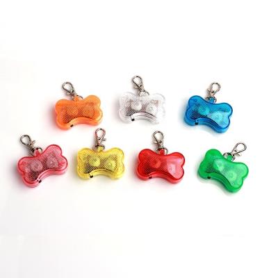 China Lights Plastic Double Battery Bone Shape Flashing Led Light Up Id With Address Pendant For Dog,Cat,Pet for sale