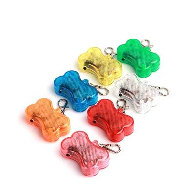 China Wholesale High Quality Led Lights Safety Light For Pets Or Kids Dog With ID Tag Dog Bone Led Light Pendants For Pet Collar for sale