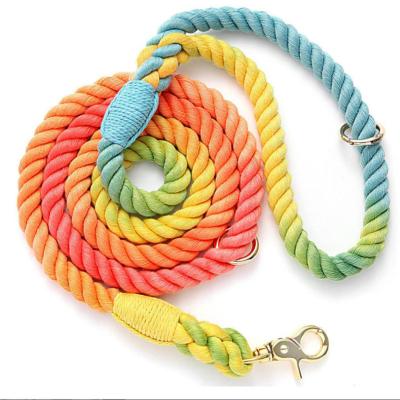 China Personalized Pet Paracord Shade Slip Macrame Climbing Lead Braided Lead Collar Set Large Sailor Cotton and Dog Rope Leash for sale