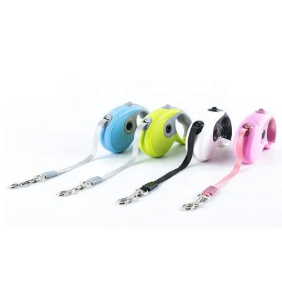 China Wholesale New Style Quick Release Dog Lead Automatic Portable Led Retractable Polyester Dog Leash With Custom Logo for sale