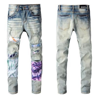 China 1:1 QUICK DRY Amirys Jeans High Quality Superior Replicated High Street Slim Plus Size Pants Men's Amirys Jeans for sale