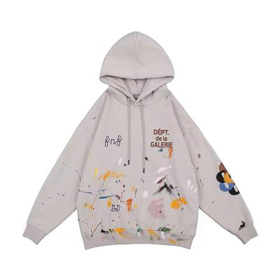 China MEN'S PURE QUICK DRY High Street Hoodie MEN'S Gallery Department graffiti ink splatter sweater old retro for sale