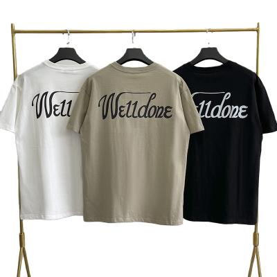 China Collar Logo Chest Simple Letter Printing WEllDONE WEllDONE Anti-wrinkle Couple Men And Women T-shirt Shortsleeve Brand Ins Summer for sale