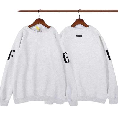 China QUICK DRY Gray Embroidery Fear Of God GF Casual Sweater God Bases Letter Character Unisex Pullover Print Sweater Long for sale