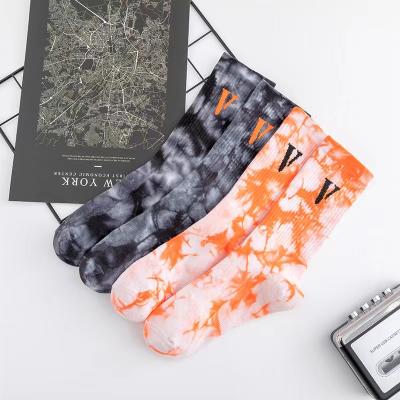 China Lonely QUICK DRY limited V black and orange letter big V bangs in long tube men and women fashionable short tube bangs FRIENDS for sale