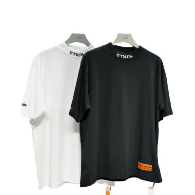 China Custom Anti-Wrinkle Heron Preston T-shirt HP Short Sleeve Oversized Tee Embroidery Letter Embroidery Heron Preston T-shirt for sale