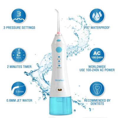 China Watergrade IPX7 Portable Irrigation Cordless Oral Irrigator Water Dental Floss Pick for sale