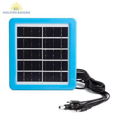 China Environmental Protection 5v 2w Solar Battery Panel System Outdoor Portable Waterproof Mobile Phone Charging 2w Mini Solar Charging Panel With Data Line for sale