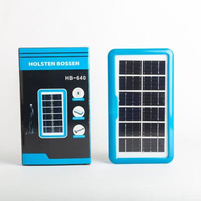 China Environmental Protection Hb-660 6w Solar Battery Panel Mini Solar Energy Storage Charger Portable Panel Home Energy Saving Outdoor Use With Data Line for sale