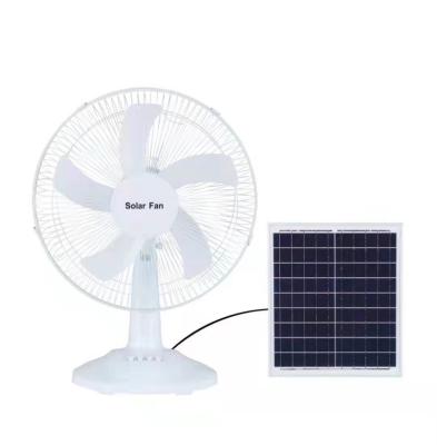 China Custom 15w Home Solar Powered Fan 3 Rechargeable Standing Fan Adjustable Wind Speed ​​Solar Fan with Solar Panel for Energy Saving for sale