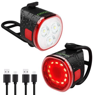 China Abs+pc+silicone UMOINE New Cycle Taillight Colorful USB Charging Safety Warning Cycling Light Bike Bicycle Light for sale