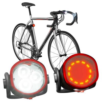 China Abs+pc+silicone UMIONE 2022 Rechargeable Bicycle Cycling Lights Taillights Led Safety Bicycle Front And Rear Light for sale