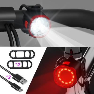 China Abs+pc+silicone UMIONE 2022 New Flash Light Bicycle Safety Light USB Rechargeable LED Bike Bicycle Light for sale