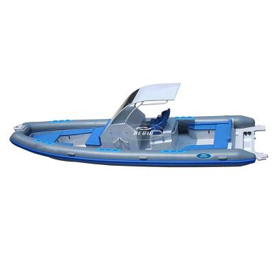 China Special design available on your request GERMANY RHIB 860 luxury aluminum rib 28.7ft hypalon orca inflatable dinghy boat for sale