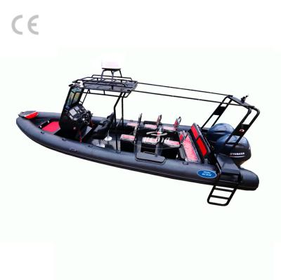 China Special design available on your military request Hedia Diving Hypalon 25ft RIB 760 boat with outboard engine for sale