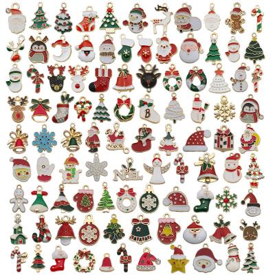 China JM Anti-allergic Fashion 96 Pcs Mix Design DIY Charm Bracelet Making Kit Christmas Charms Jewelry Making Supplies for sale