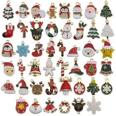 China JM Anti-allergic Fashion 46 Pcs DIY Charm Bracelet Making Kit Christmas Charms Jewelry Making Supplies for sale