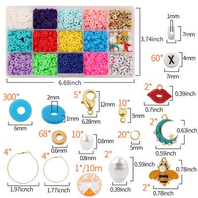 China JM Factory Price Polymer Clay DIY Polymer Clay DIY Earrings Colorful Handmade Findings and Jewelry Components for sale