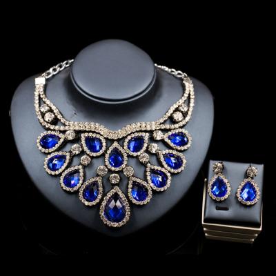 China JM Lion King Artificial Jewelery Set Hyperbole Classic Bridal Necklace Sets For Women Indian Jewelry Set 4pcs for sale