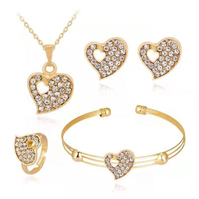 China Hyperbole JM Fashion Women Jewelry Set 18K Gold Plated Wholesale Cheap Bridal Jewelry Set for sale