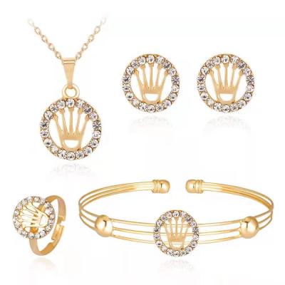 China Hyperbole JM fashion women jewelry set wholesale african bridal hamsa jewelry set cheap for sale