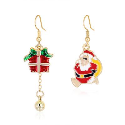 China Fashion JM 202 Christmas Jewelry KC Gold Santa Claus Gift Box Christmas Religious Charms Set for sale