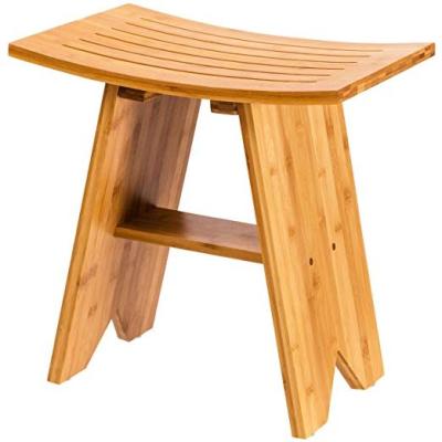 China Bamboo Bamboo Shower Bench With Shelf for sale