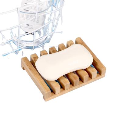 China 300 4 Pieces Soap Dish Natural Rectangular Wooden Holder Case Wooden Rack Soap Dish For Kitchen Bathroom Sponge Scrubber Soap for sale