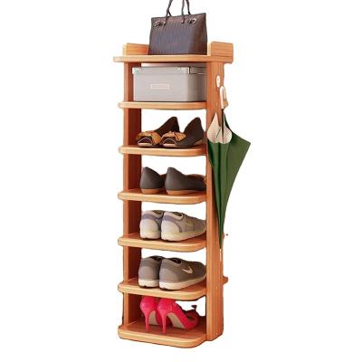 China (Size) Adjustable Single Shoe Rack, Bamboo Shoe Arch, Storage for Hall Office for sale