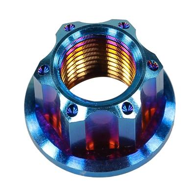 China Electric Scooters Fancy High End Titanium Alloy M14 Flange Nut For 10X 11X VSETT 10+ 11+ Kaabo Wolf Warrior King ZERO E-scooter Fix Motor Shaft for sale