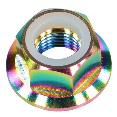 China Electric Scooters High End Titanium Alloy M14 Flange Nut For 10X ZERO 11X VSETT 10+ 11+ Kaabo Wolf Warrior King Electric Scooter To Fix Motor Shaft for sale