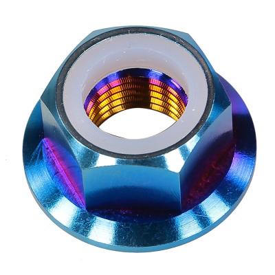 China Electric Scooters High End Titanium Alloy M14 Flange Nut For 10X ZERO 11X VSETT 10+ 11+ Kaabo Wolf Warrior King Electric Scooter To Fix Motor Shaft for sale