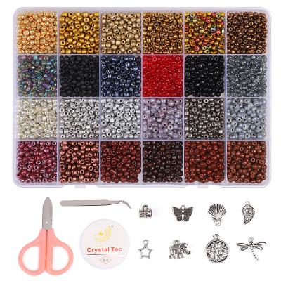 China Fashoin Custom Glass Rice Bead Jewelry Accessories Making Jewelry Necklace Bracelet Beading Materials for sale