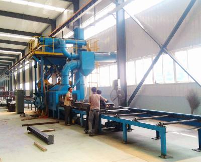 China Building material shops roller conveyor steel peening blast machine/roller convey metal iron peening blast machine for sale