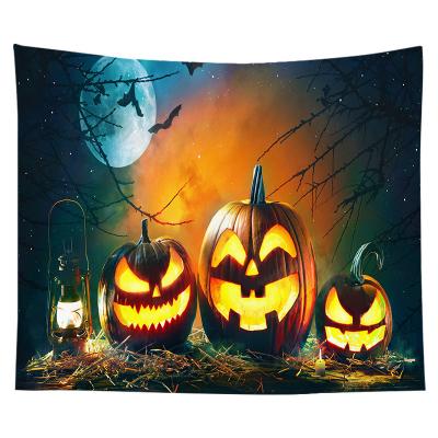 China Custom Waterproof Home Decoration Festival Happy Halloween Tapestry for sale