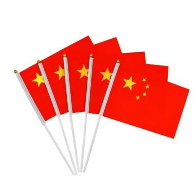 China Cheap Store Mini Custom Printed Hand Held Flag , Hand Waving Flag for sale