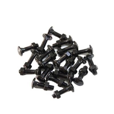 China steel carriage bolt with black carbon steel din603 surface grade 4.8/8.8 in stock large quantity for sale