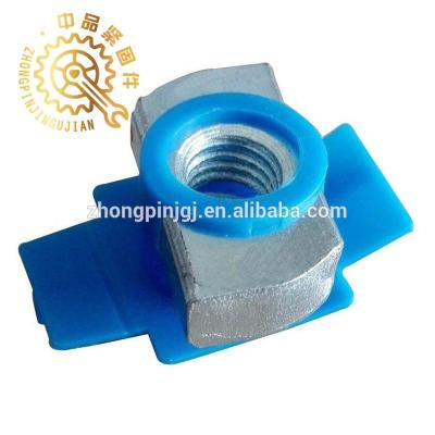 China Heavy Industry Photovoltaic Stents Accessories Channel Nut With Plastic Wing for sale