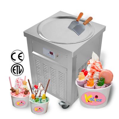 China USA Tax Snack Factory Free Shipping Included ETL 55cm Round Pan Muffin Ice Cream Machine/Frying Ice Cream Machine/Muffin Machine ice cream for sale