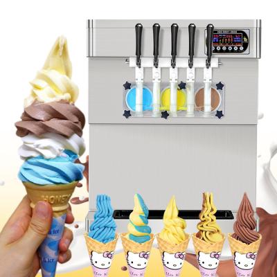 China Factory Free Shipping Saudi Arabia Tax and Clearance Top 5 Flavors Musso Gelmatic Frigomat Ice Cream Snack Making Machine for sale