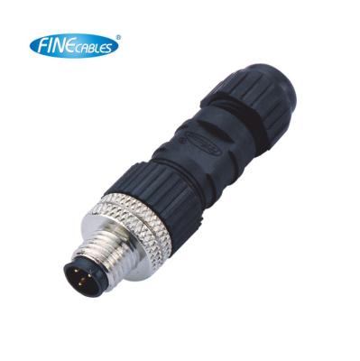 China IP67 Wirable Automotive Assembly Solder 3pin 4pin 5pin 8pin Straight Industrial Male M8 Connector For Signal for sale