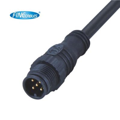 China Marine / Industrial Automation IP67 Waterproof NMEA 2000 Electrical Cable M12 Plastic Molded Male Connector For Sensor for sale