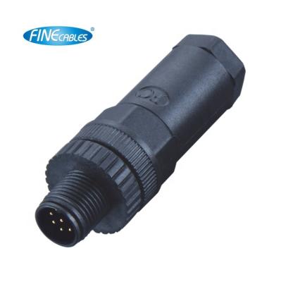 China NEMA 2000 Joint Waterproof Plastic Wirable Plastic Assembly M12 A Code Marine / Industrial Automation Screw Field Straight Connector for sale