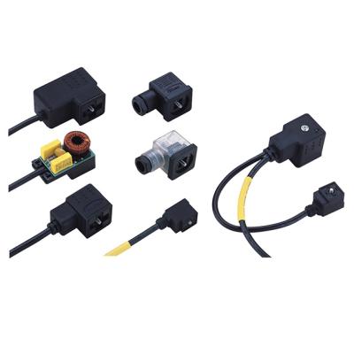 China Customized Electric Two Cable Splitter Valve Solenoid Power / Agricultural Equipment Plugs For Pneumatic / Hydraulic for sale